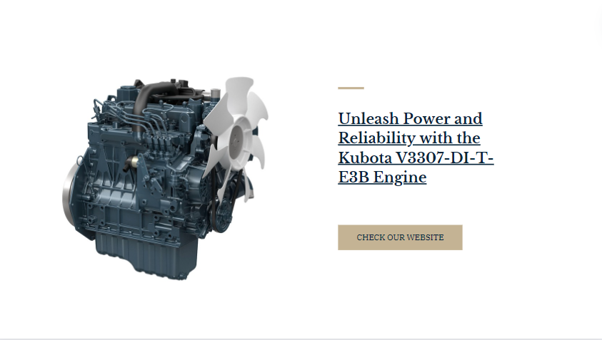 Unleash Power and Reliability with the Kubota V3307-DI-T-E3B Engine